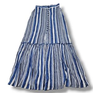 Striped Blue and White Women's Skirt